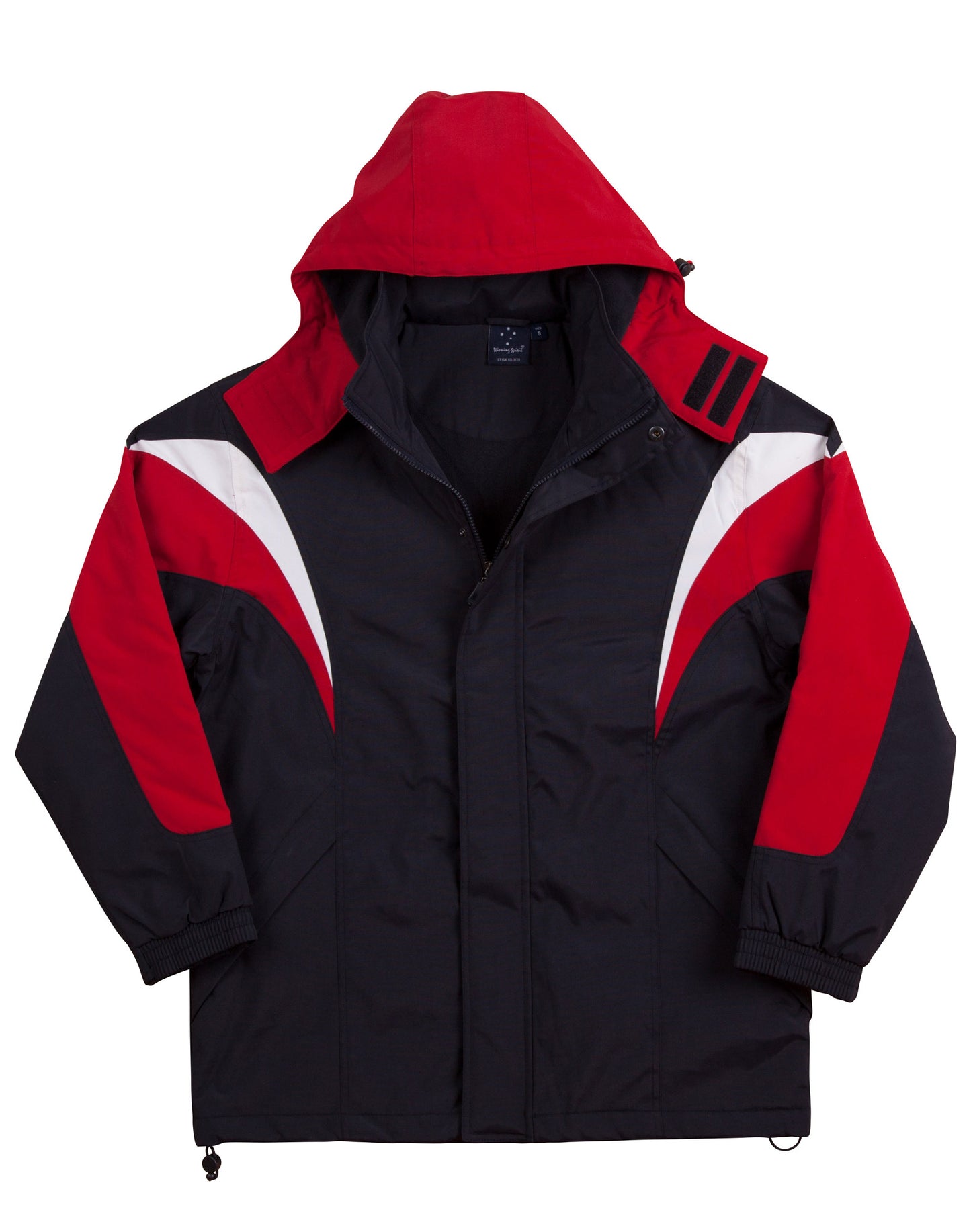 bathurst tri-color jacket with hood - Navy/White/Red