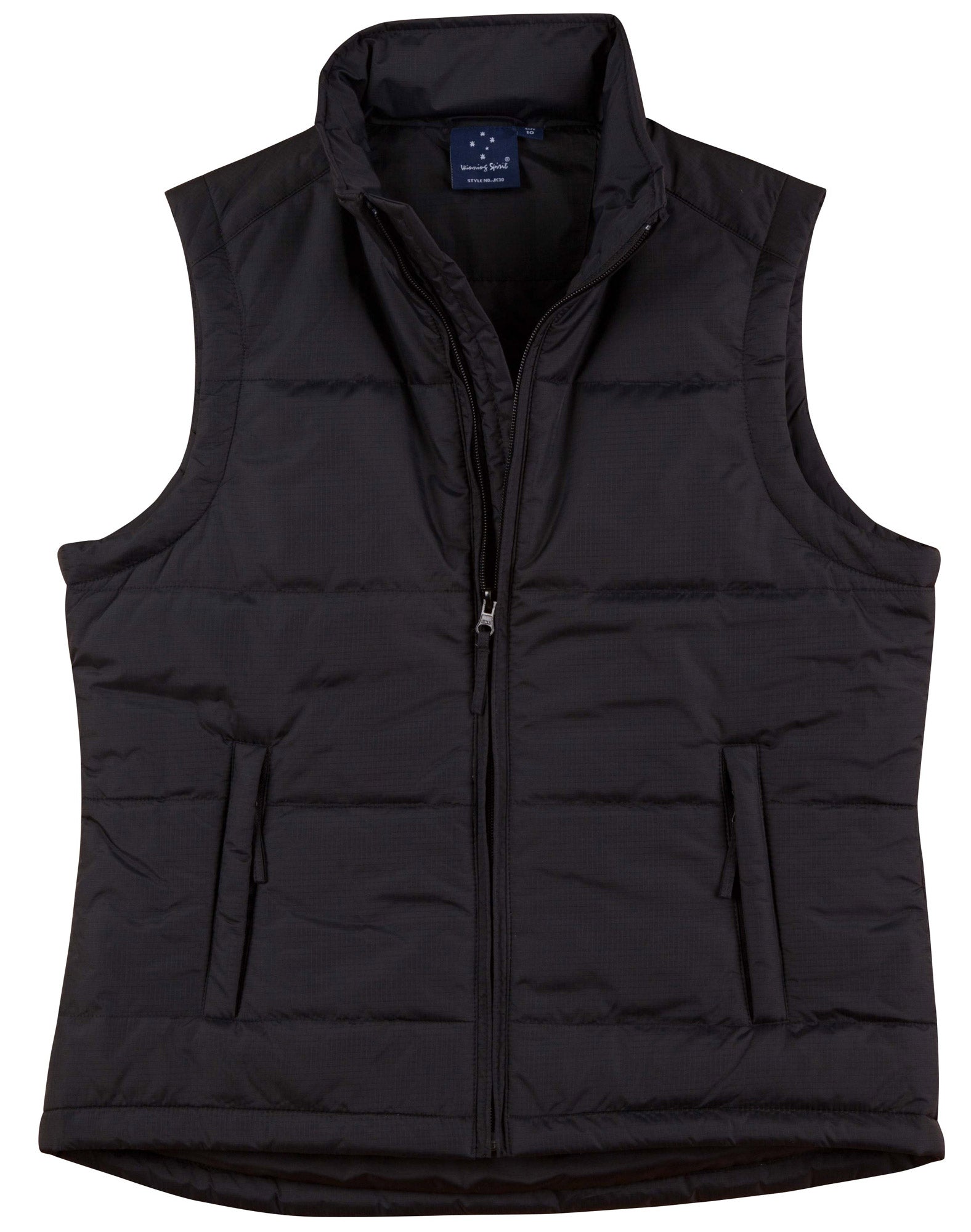 Ladies' Nylon Rip-stop Padded Vest - Black