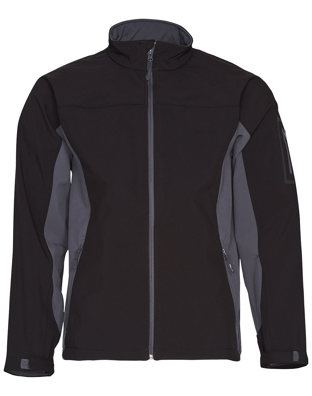 Men’s Contrast Softshell Jacket - Black/Grey