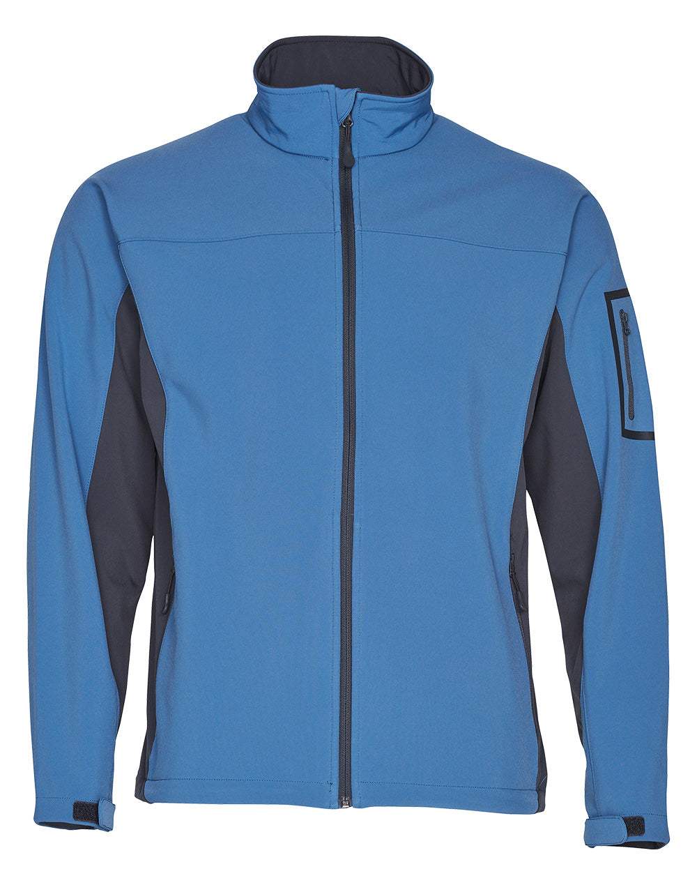 Men’s Contrast Softshell Jacket - Mild Blue/Grey