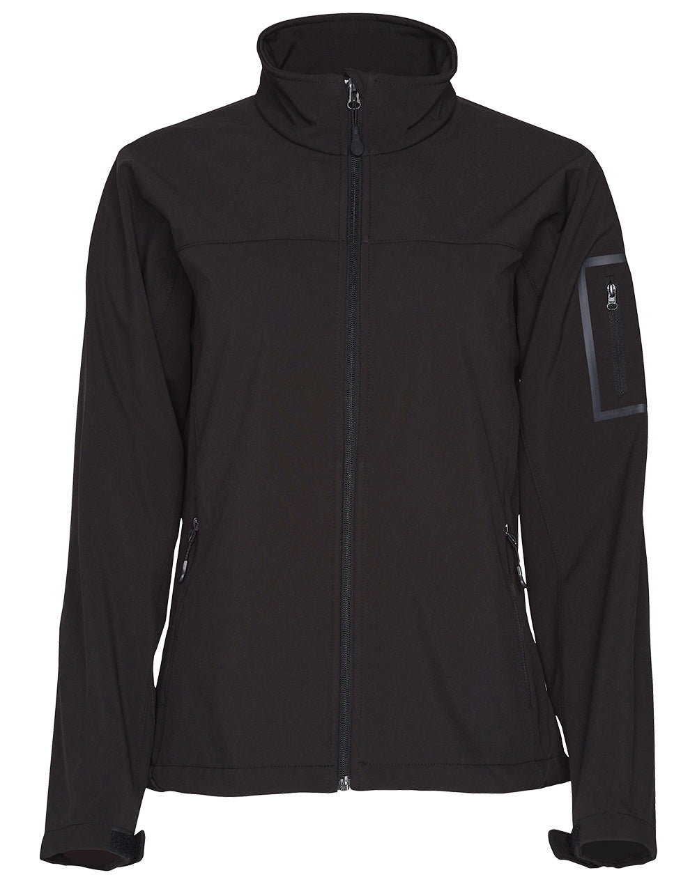 Ladies’ Contrast Softshell Jacket - Black/Black