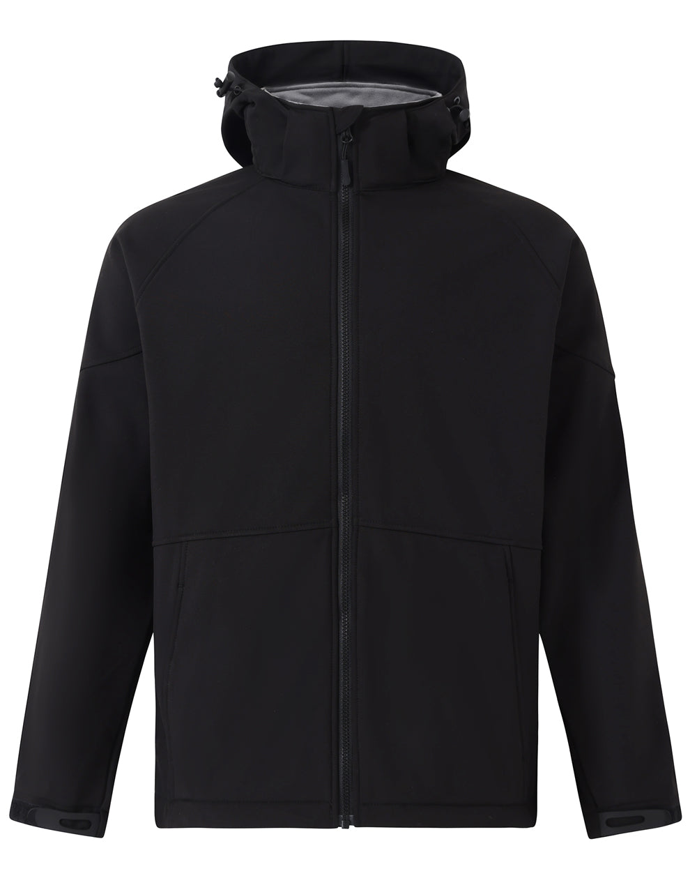 Men's Softshell Full Zip Hoodie - Black/Charcoal