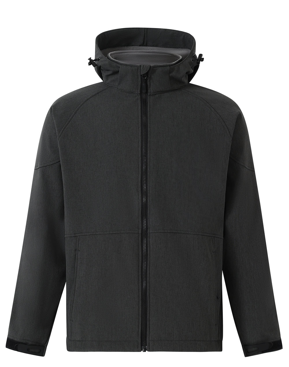 Men's Softshell Full Zip Hoodie - Marl Charcoal/Charcoal