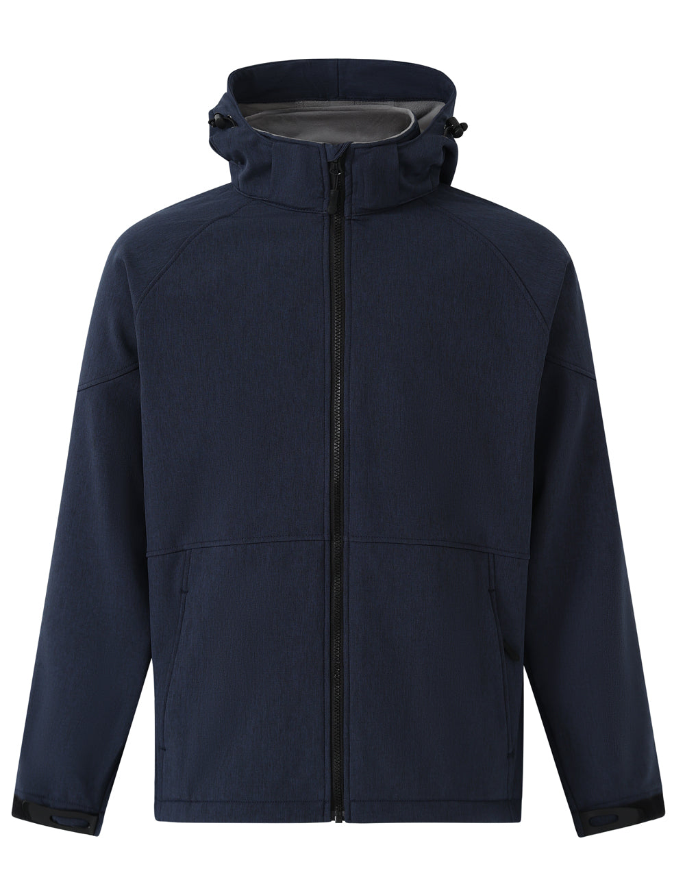 Men's Softshell Full Zip Hoodie - Marl Navy/Charcoal