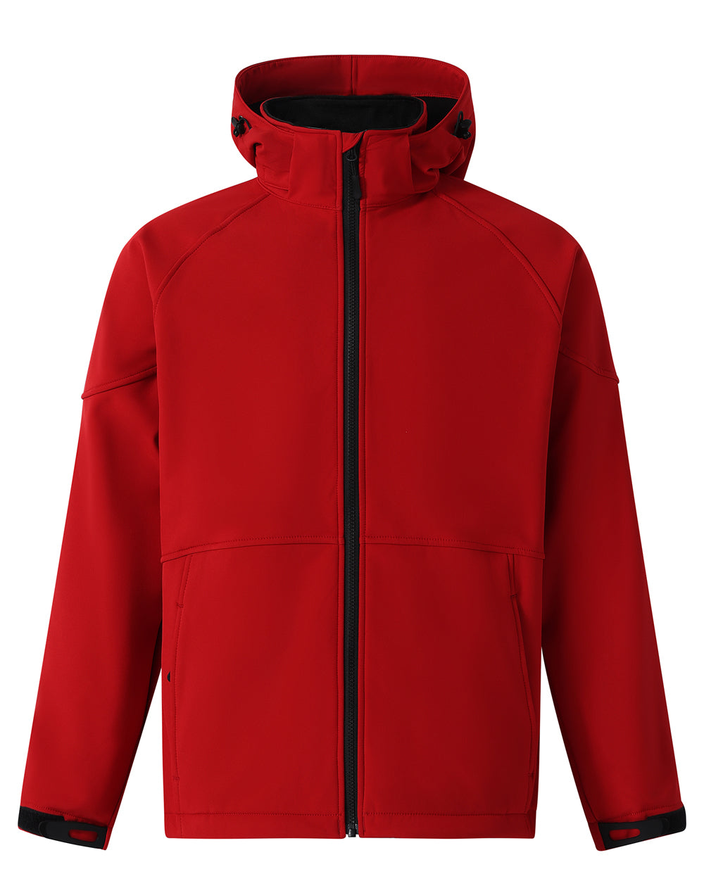 Men's Softshell Full Zip Hoodie - Red/Black