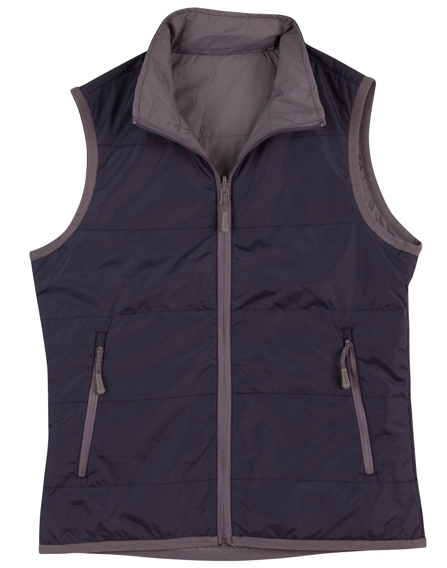 Ladies' Versatile Vest - Navy/Grey