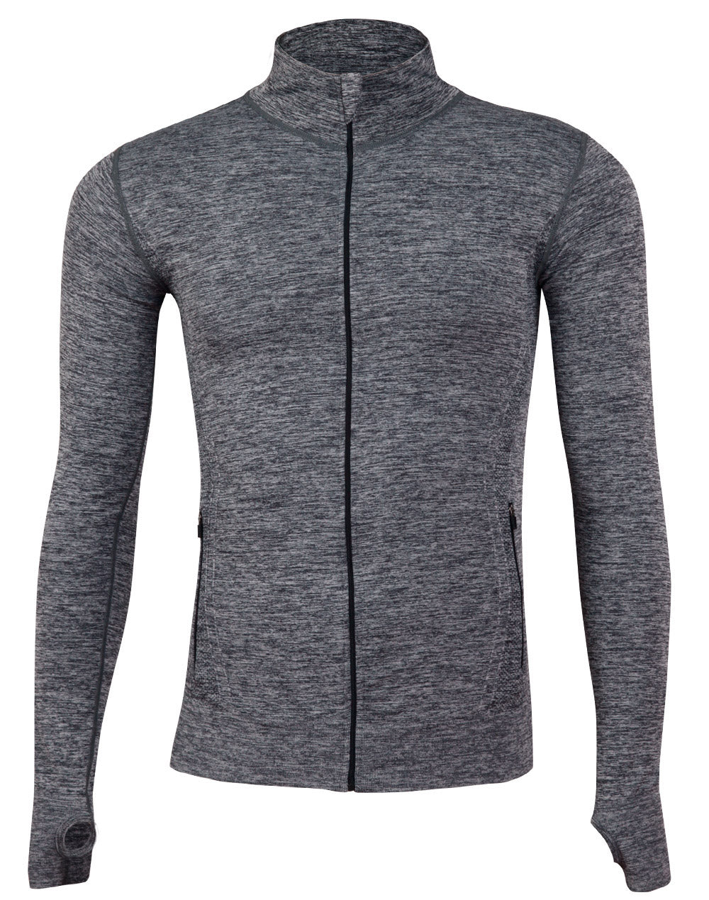 Unisex Seamless Heather Jacket - Black