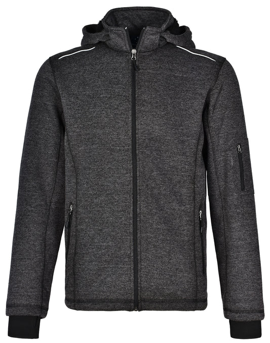 Men's Heather Bonded Fleece Jacket - Black