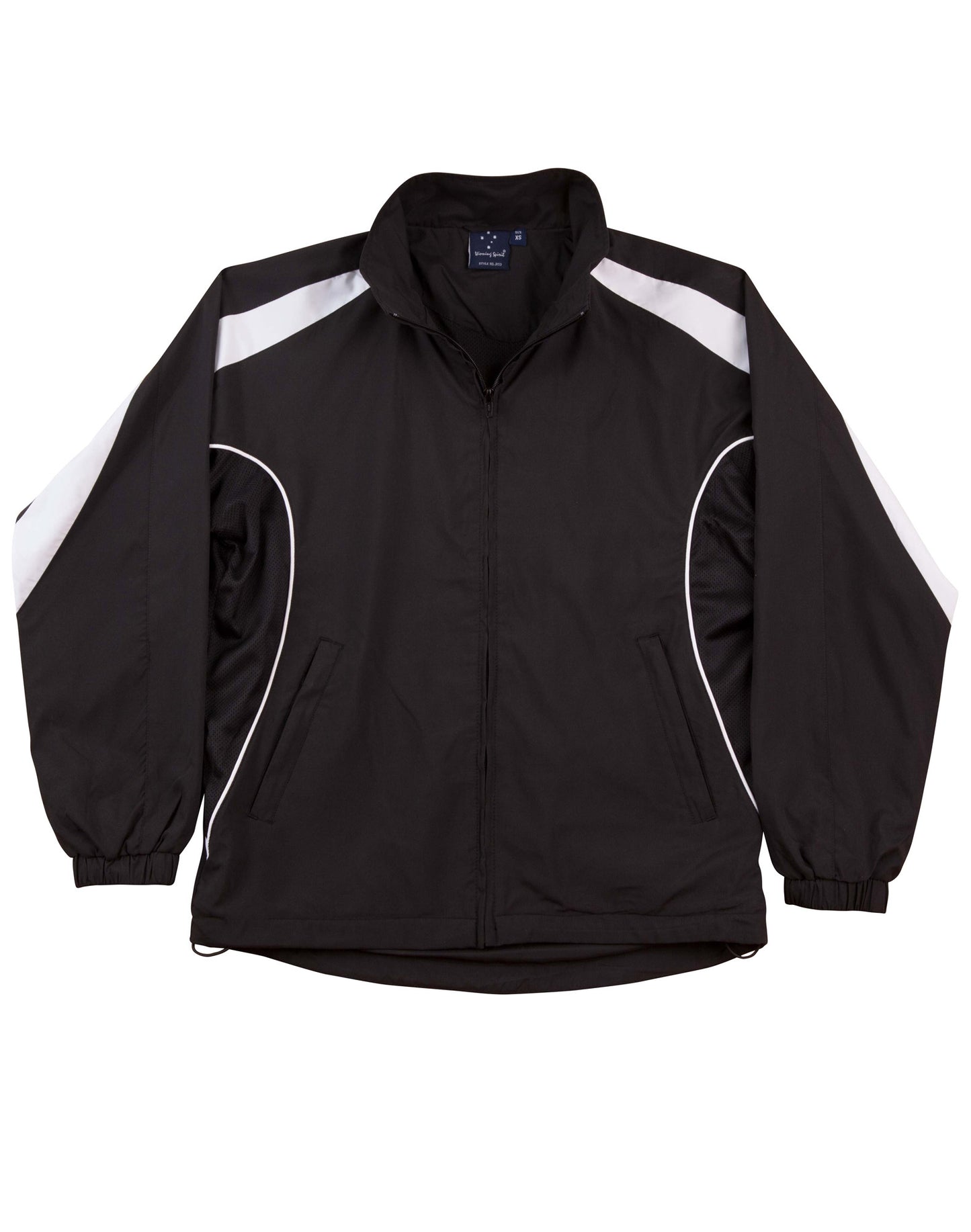 Kids Warm Up Jacket - Black/White