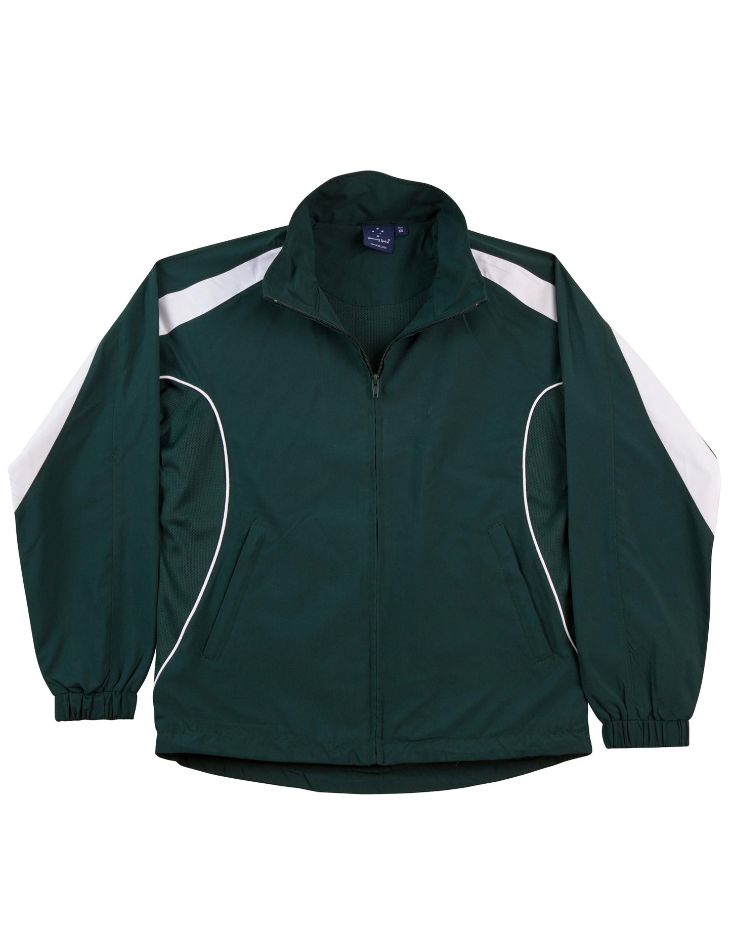 Kids Warm Up Jacket - Bottle/White