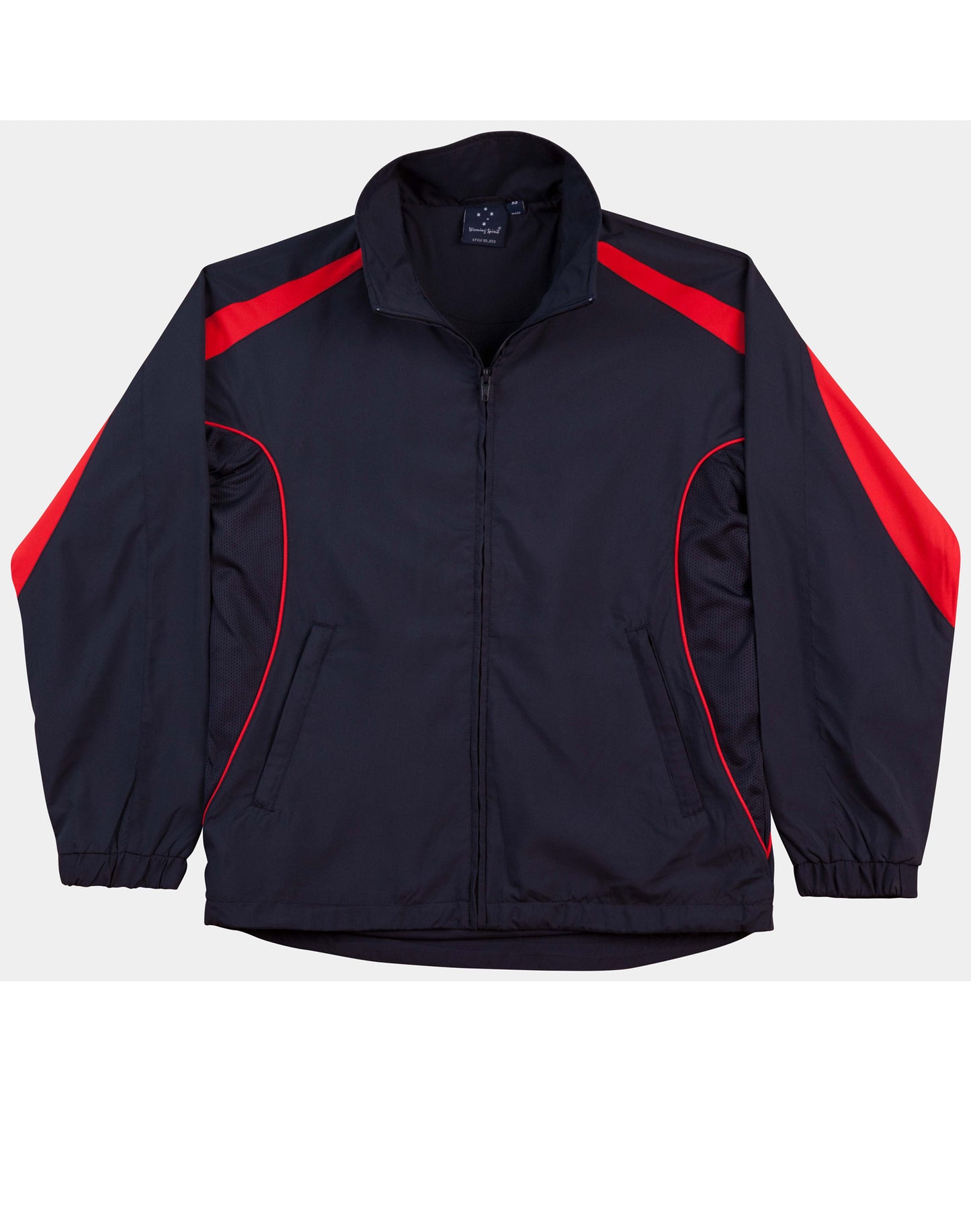Kids Warm Up Jacket - Navy/Red
