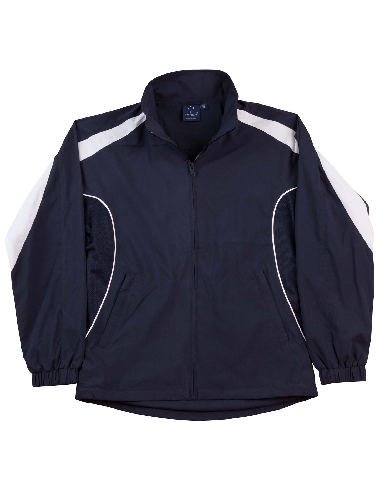 Adults Warm Up Jacket - Navy/White