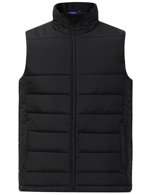 Men's Sustainable Insulated Puffer Vest (3D Cut) - Black