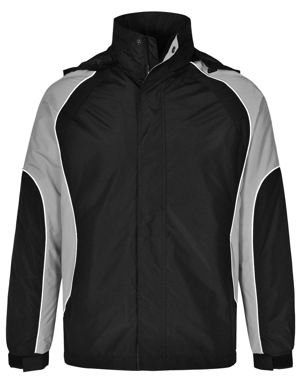 Men's Contrast Jacket - Black/White/Grey