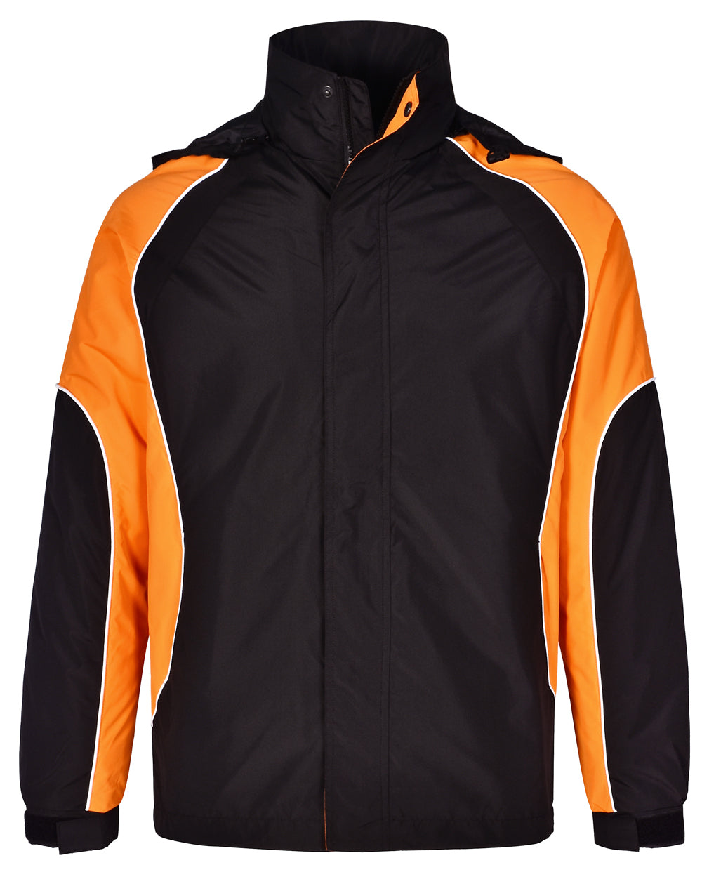 Men's Contrast Jacket - Black/White/Orange