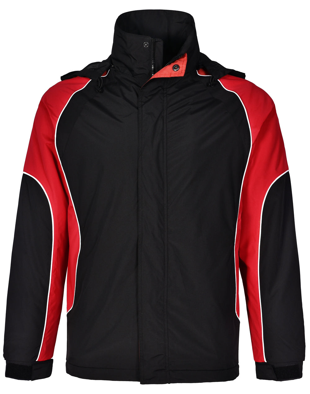 Men's Contrast Jacket - Black/White/Red