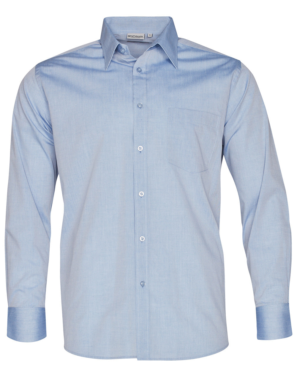 Men's Fine Chambray Long Sleeve Shirt - Blue