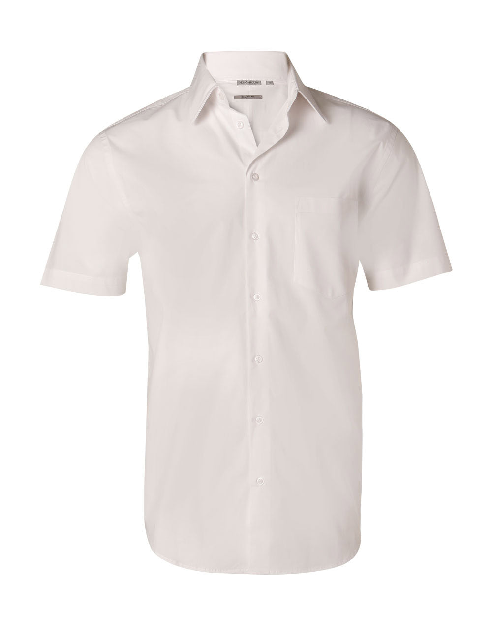 Men's Cotton/Poly Stretch S/S Shirt - White