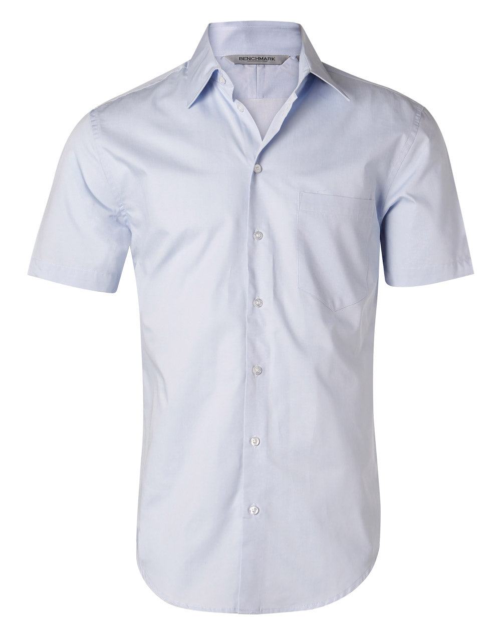 Men's Fine Twill S/S Shirt - Blue