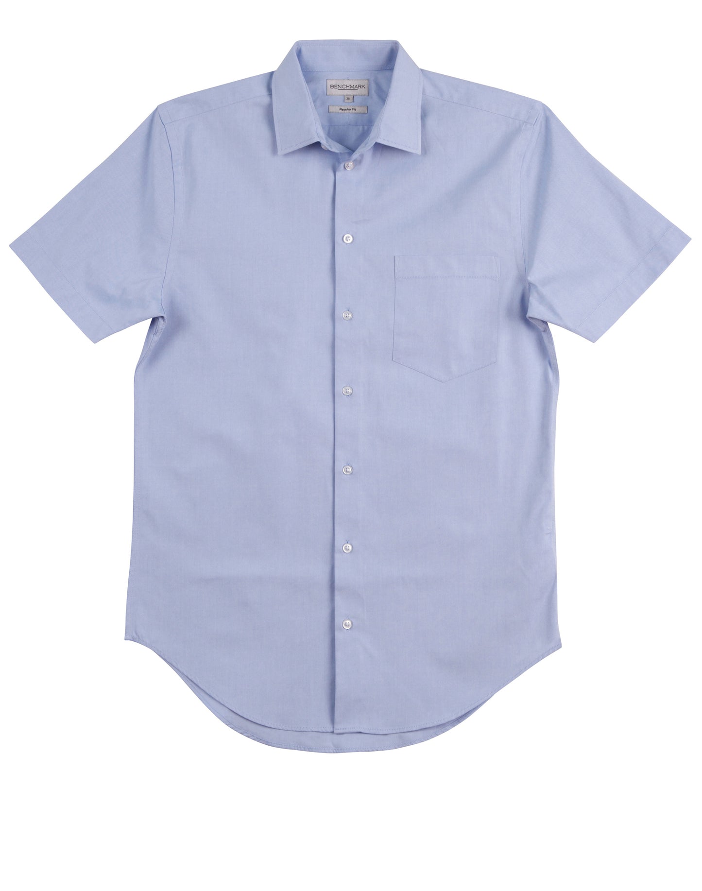 Men’s CVC Oxford S/S Shirt - Blue