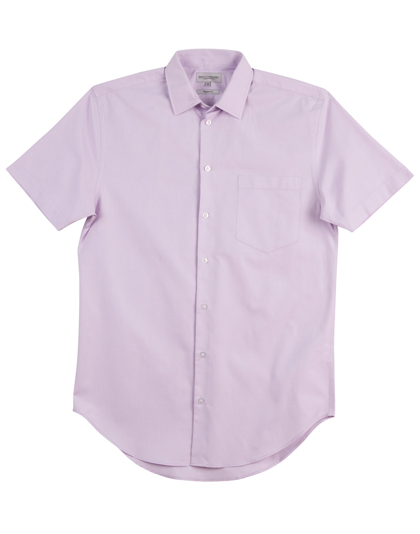 Men’s CVC Oxford S/S Shirt - Lilac