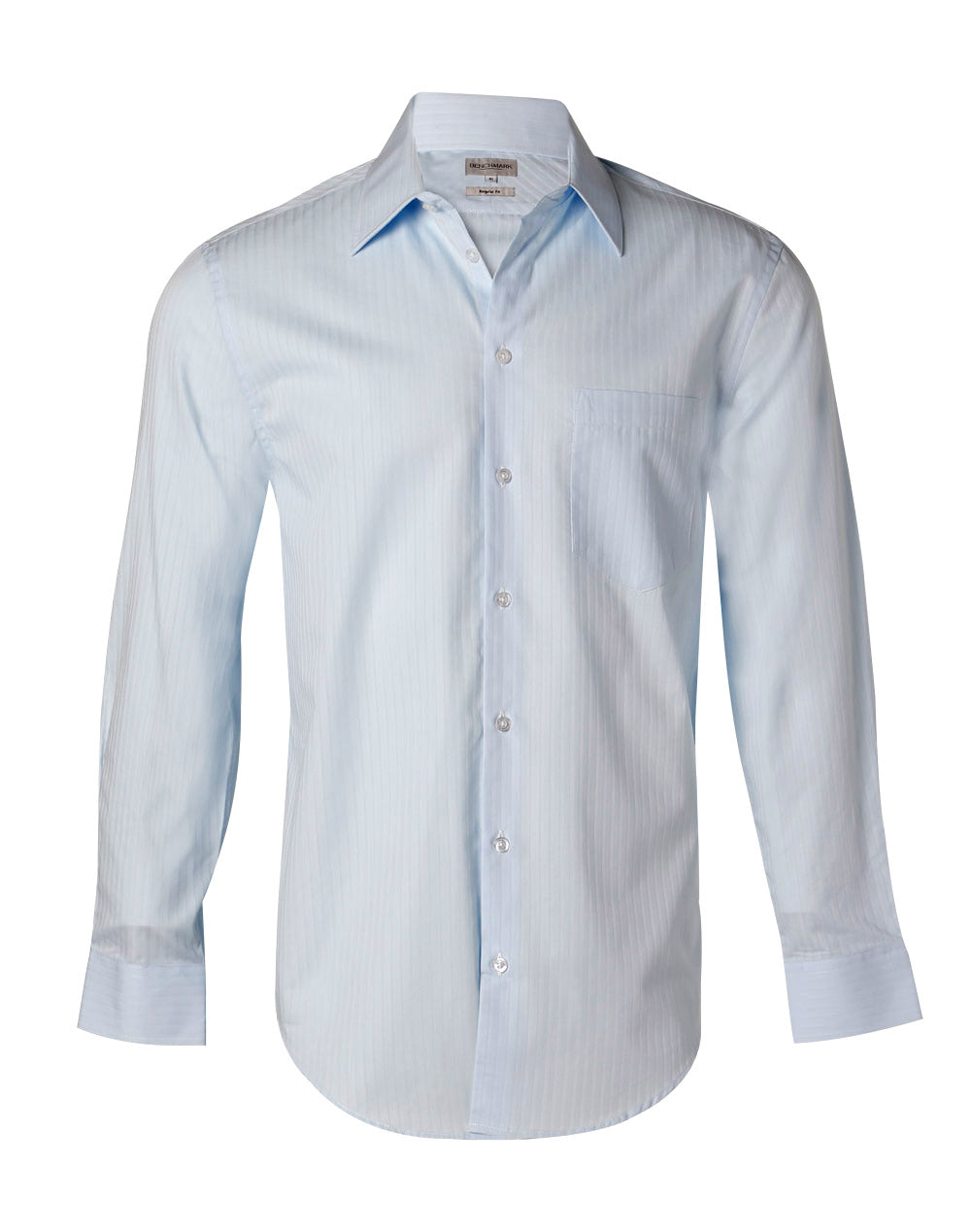 Men's Self Stripe L/S Shirt - Pale Blue