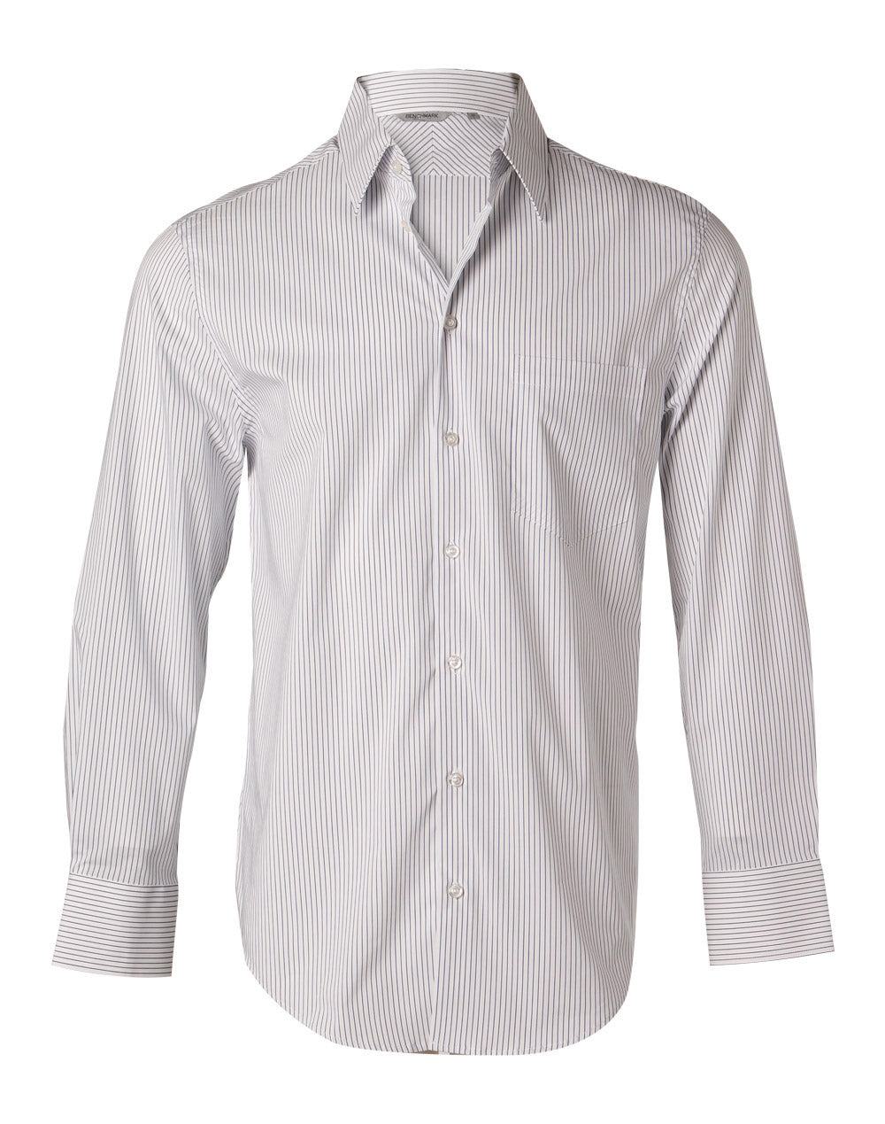 Men's Ticking Stripe L/S Shirt - White/Blue