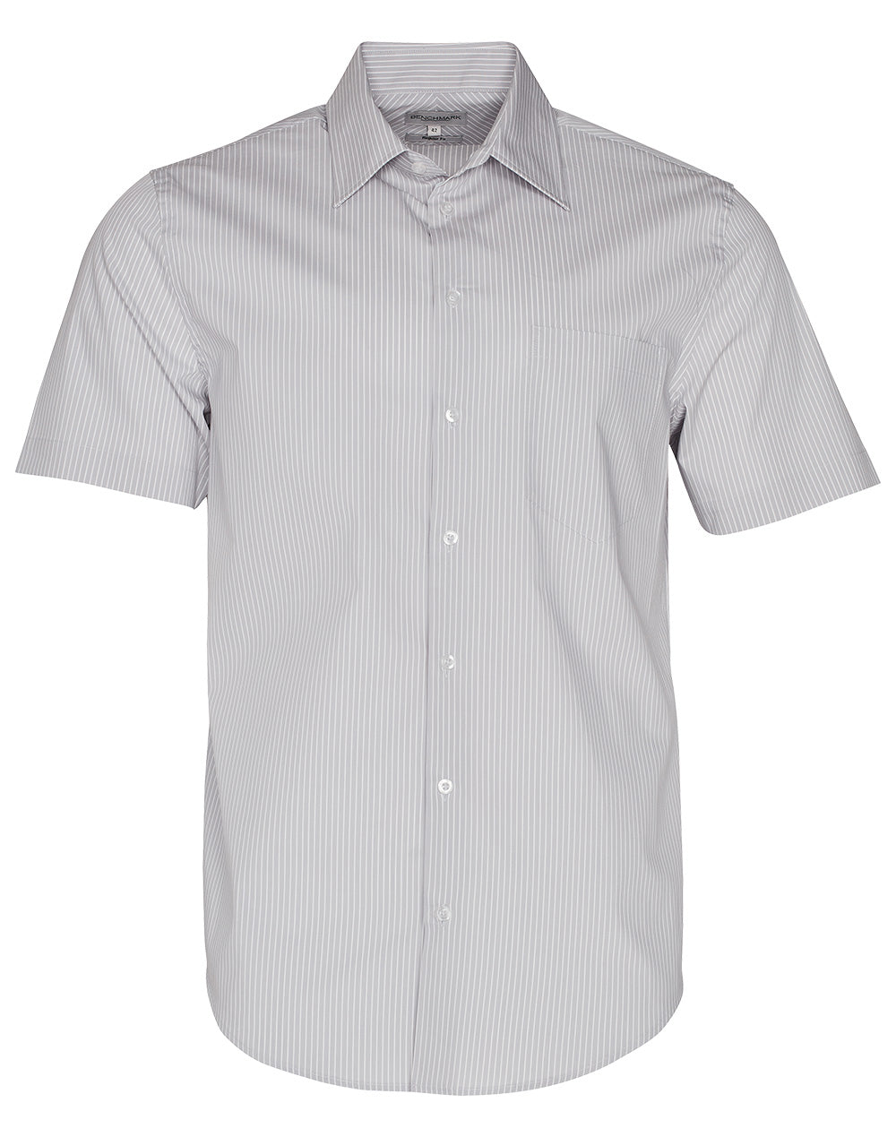 Men's Ticking Stripe S/S Shirt - Grey/White