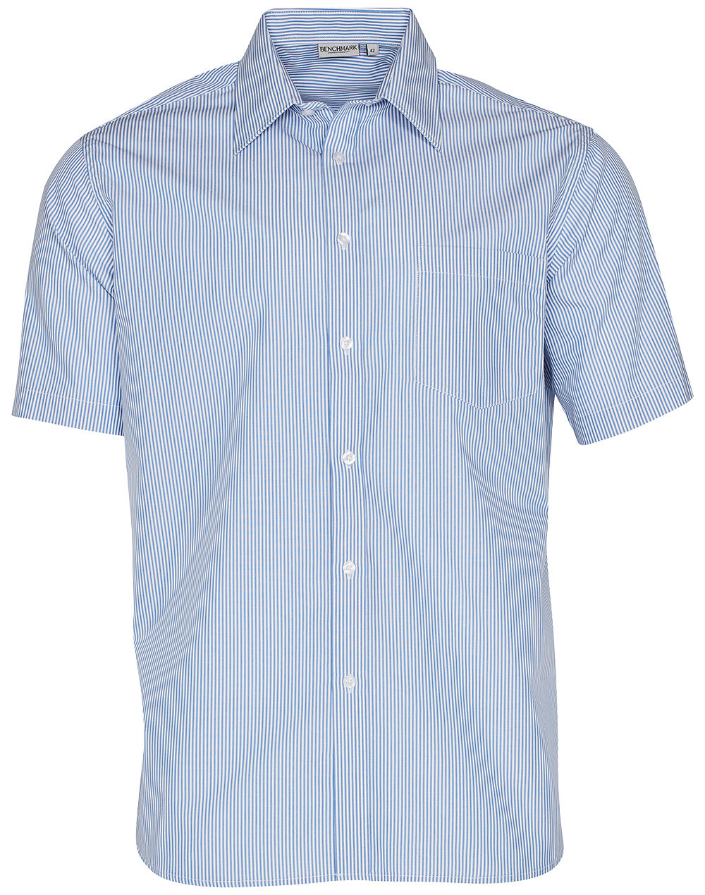 Men's Balance Stripe Short Sleeve Shirt - Blue/White