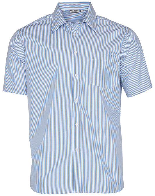 Men's Balance Stripe Short Sleeve Shirt - Blue/White