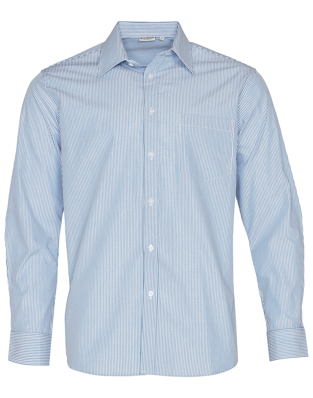 Men's Balance Stripe Long Sleeve Shirt - Blue/White
