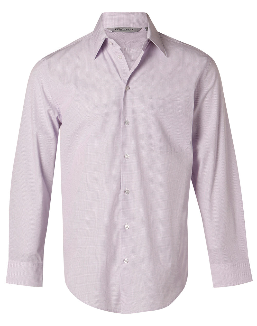 Men's Mini Check L/S Shirt - Lilac