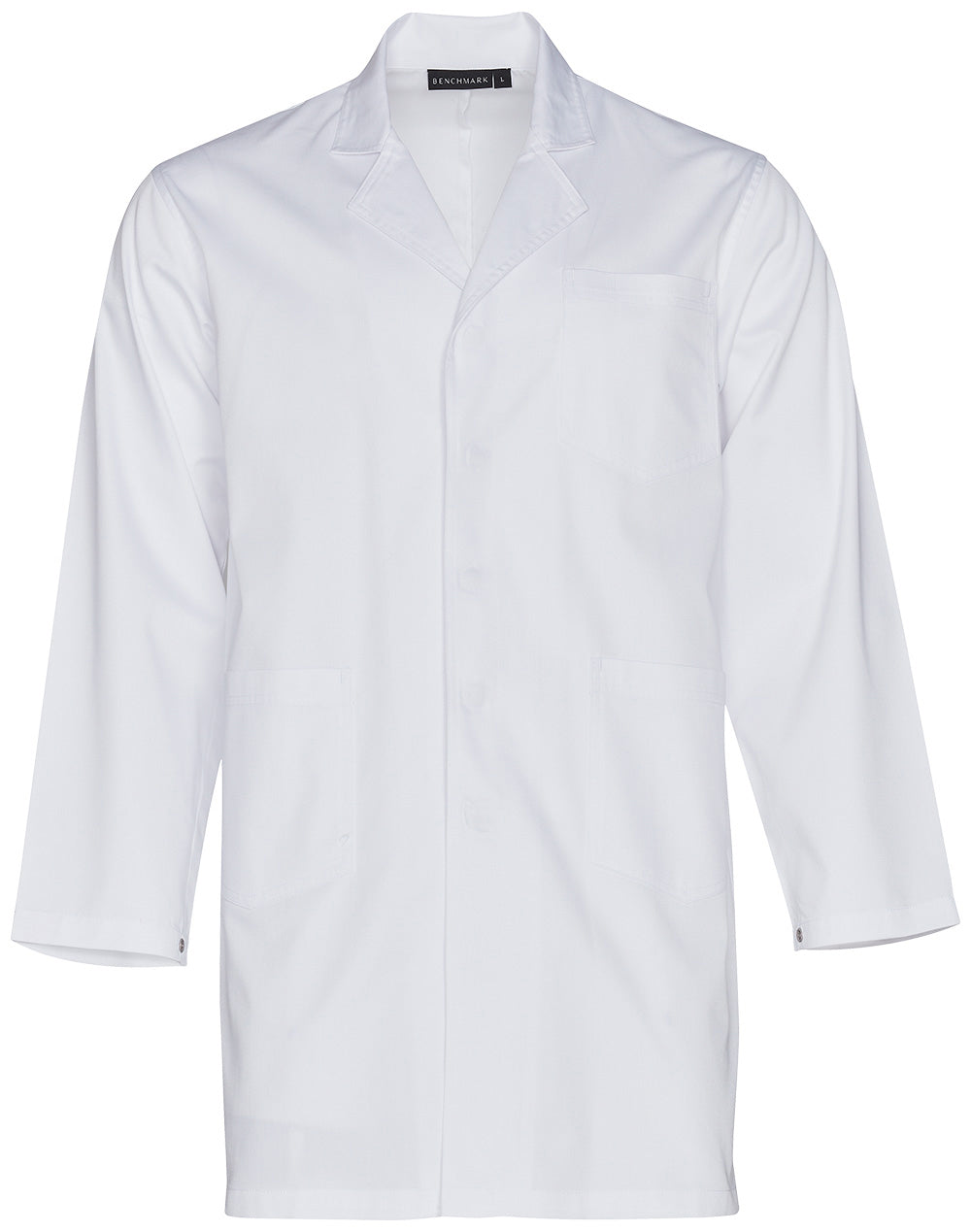 Unisex Long Sleeve Lab Coat - White
