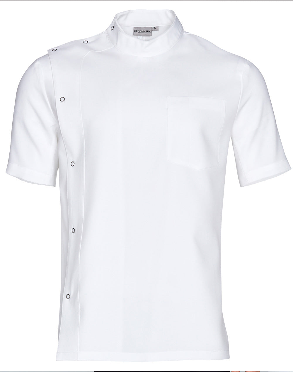 Men's Stud Front Short Sleeve Jacket - White