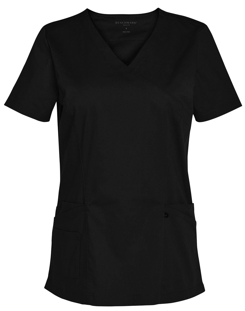 Ladies' Solid Colour S/S Scrub Top - Black