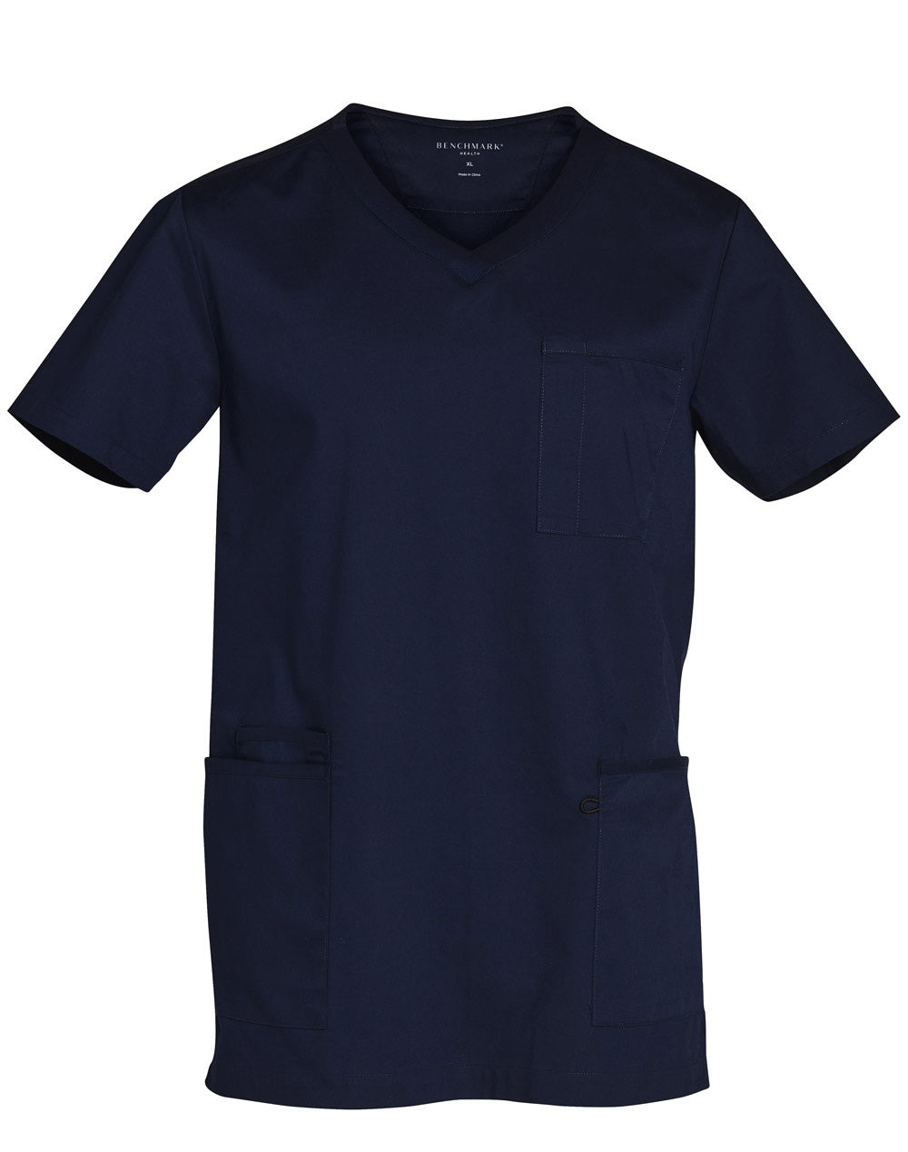 Men's Contrast Colour S/S Scrub Top - Navy/Navy