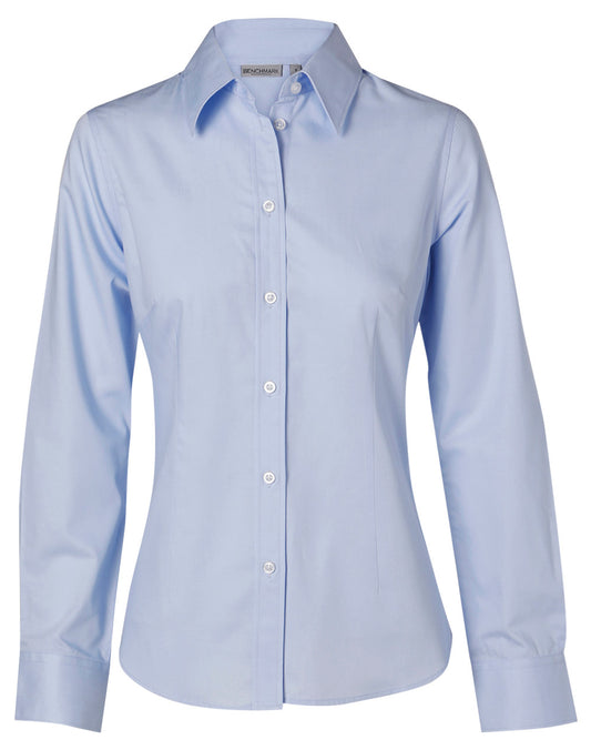 Women's Fine Twill L/S Shirt - Blue