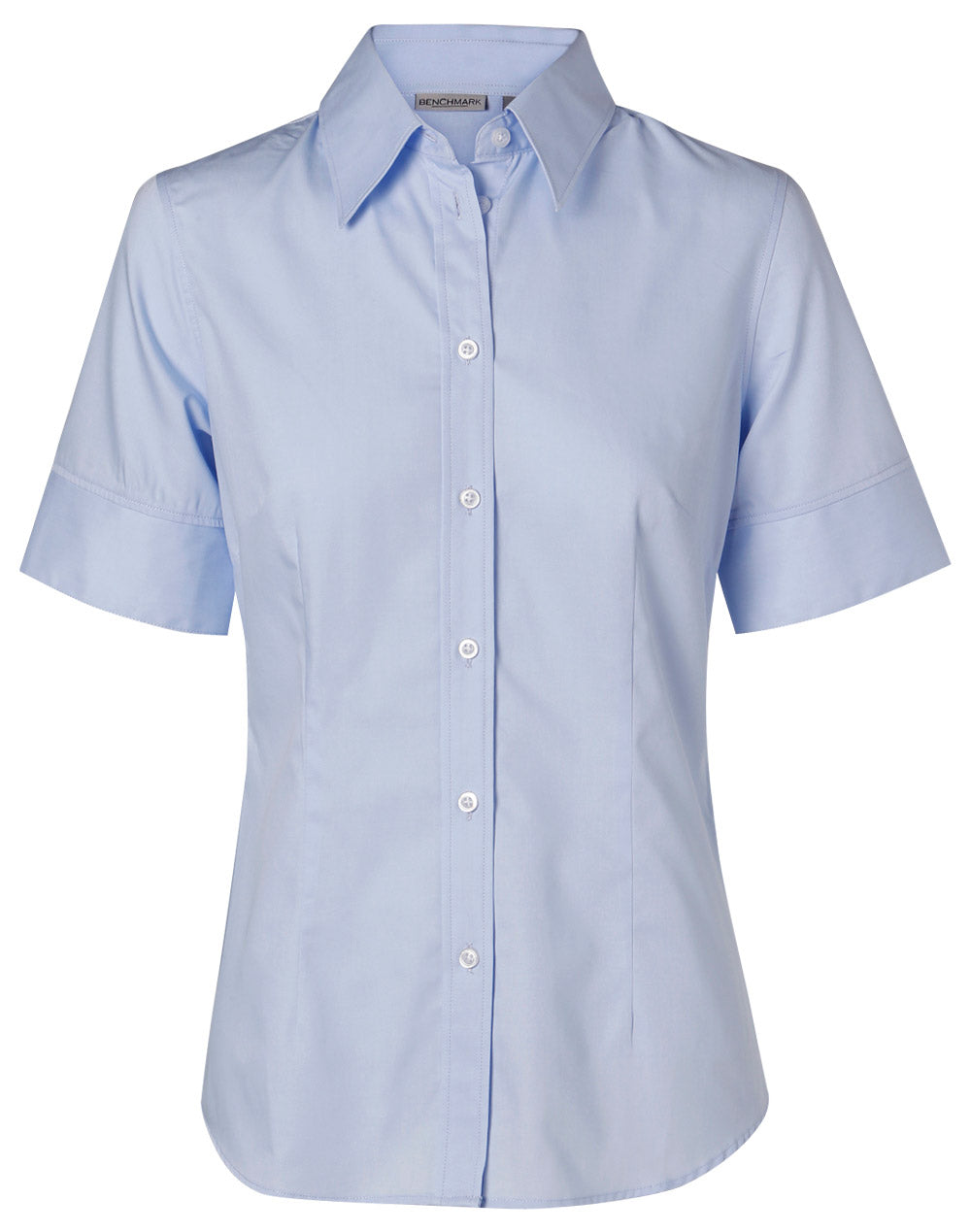 Women's Fine Twill S/S Shirt - Blue