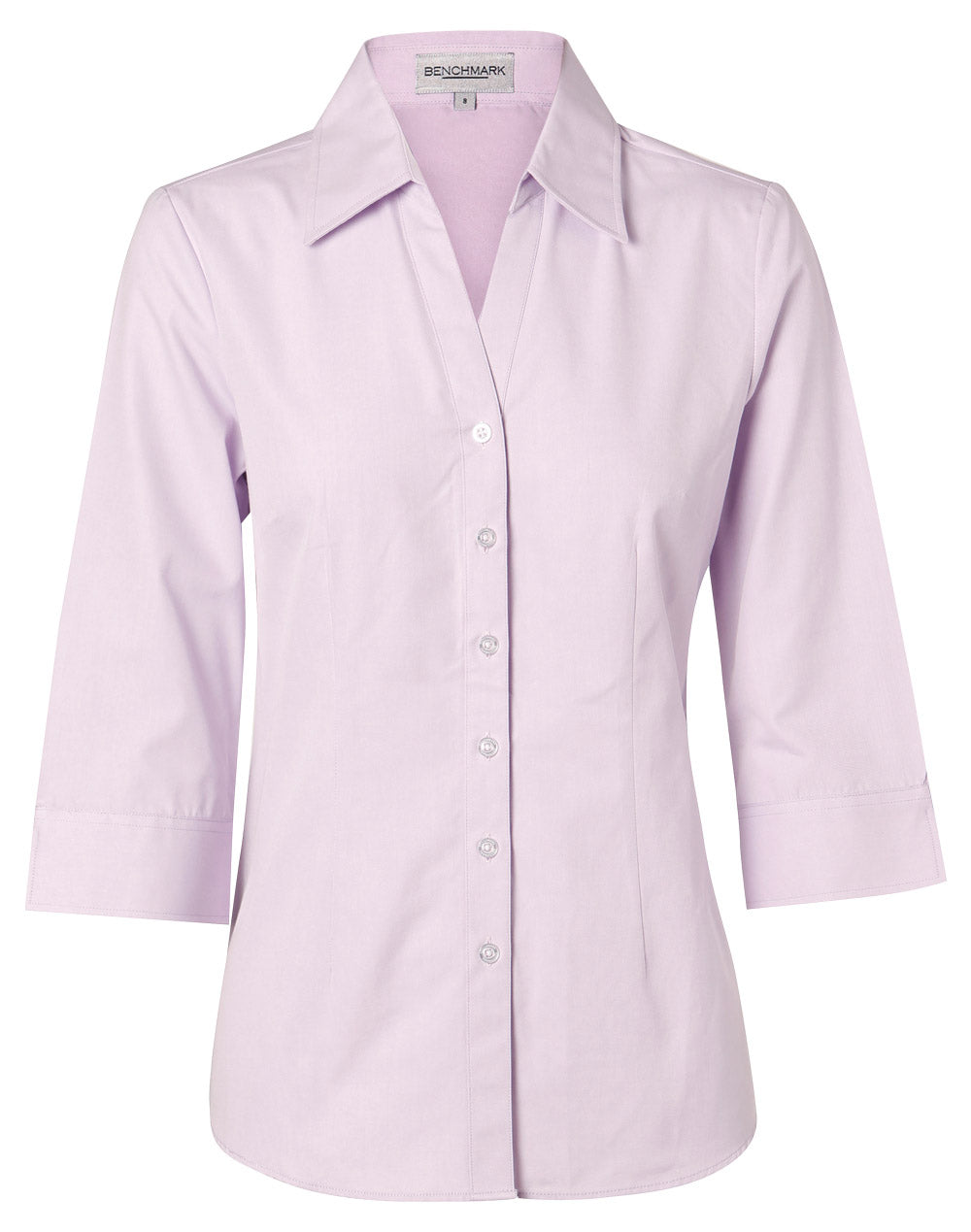 Women's CVC Oxford 3/4 Sleeve Shirt - Lilac