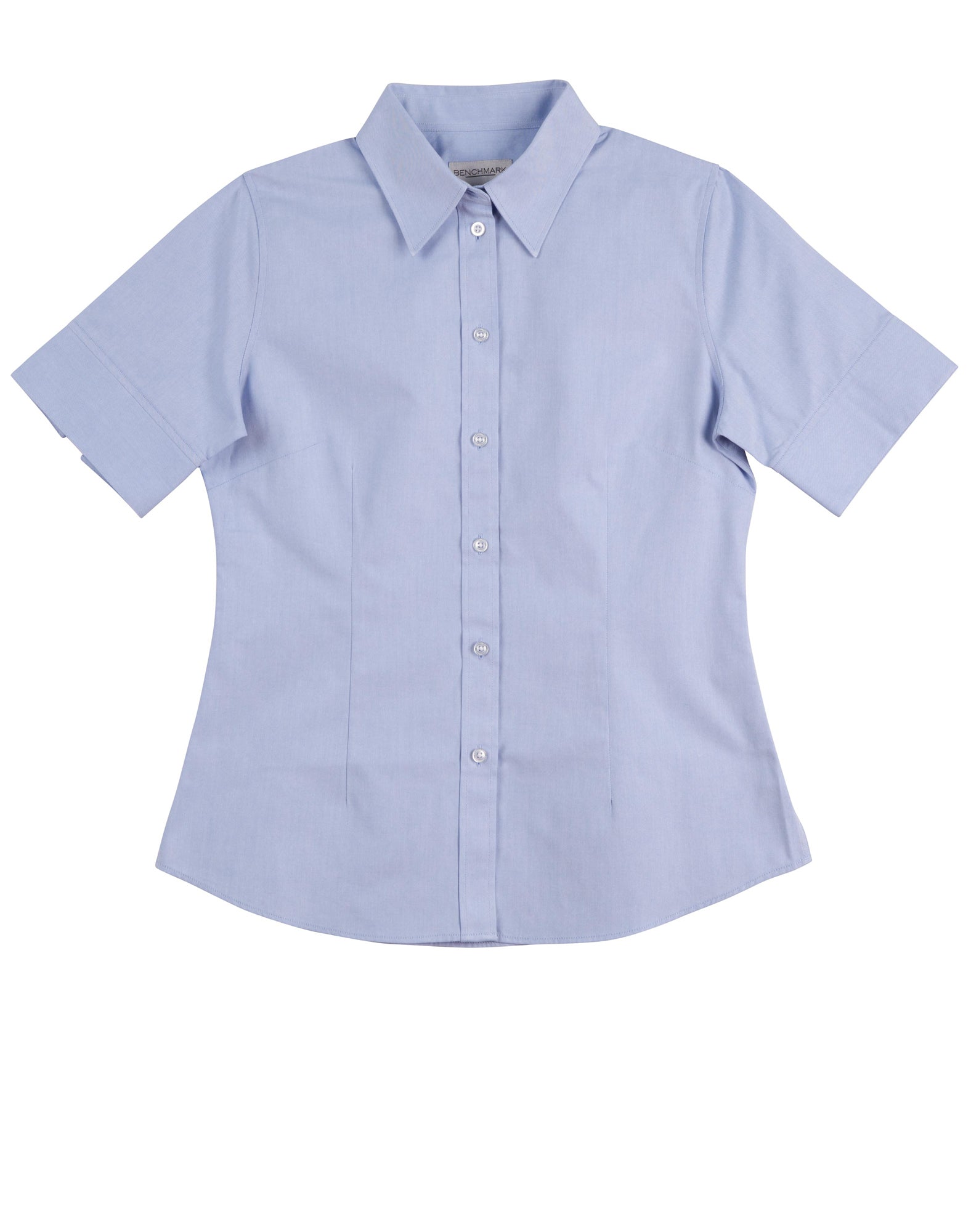 Women's CVC Oxford S/S Shirt - Blue