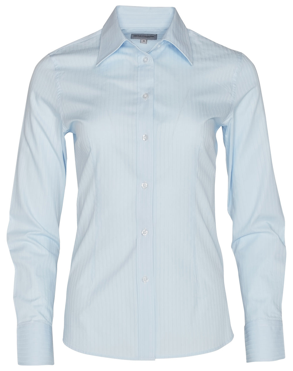 Women's Self Stripe L/S Shirt - Pale Blue