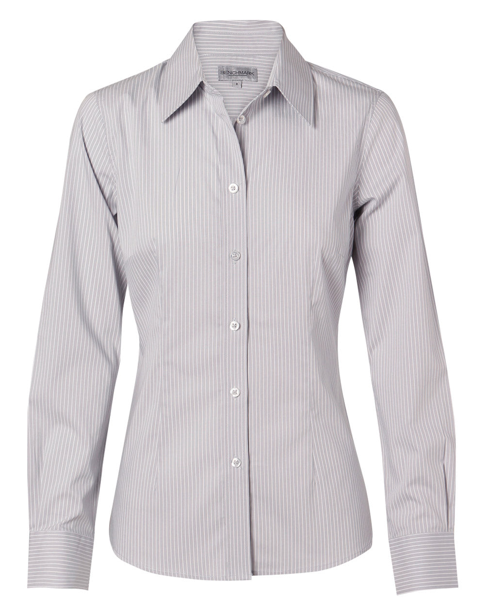 Women's Ticking Stripe L/S Shirt - Grey/White