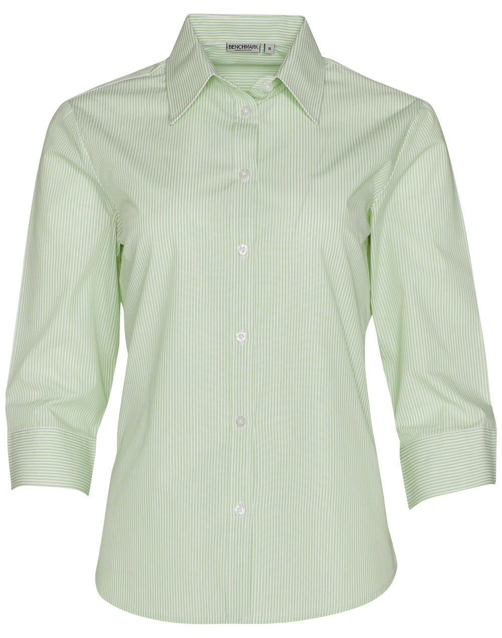 Women's Balance Stripe 3/4 Sleeve Shirt - Mint/White