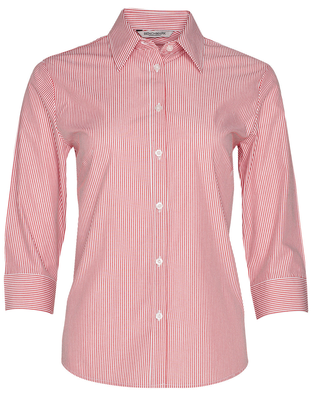 Women's Balance Stripe 3/4 Sleeve Shirt - Red/White