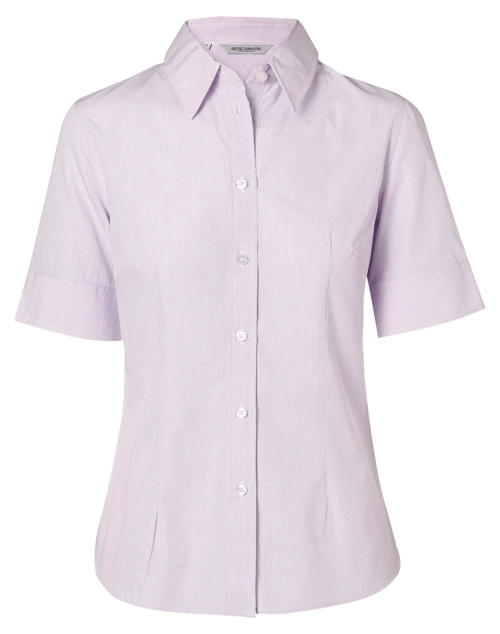 Women's Mini Check S/S Shirt - Lilac