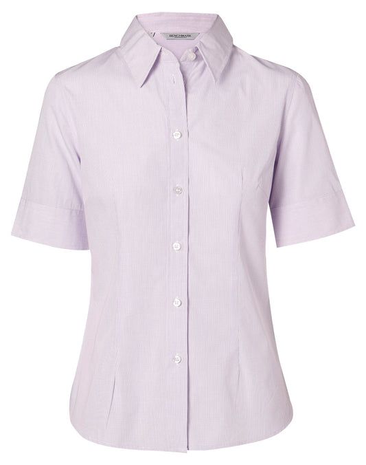 Women's Mini Check S/S Shirt - Lilac