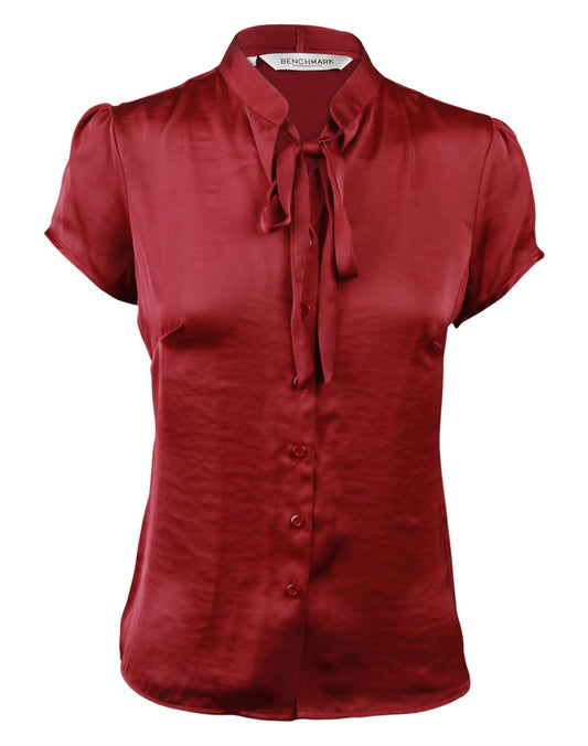 Women's Tie Neck Blouse - Shiraz