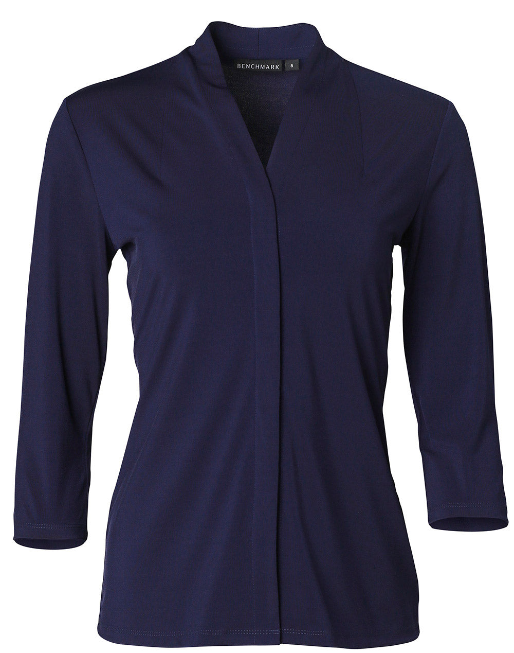 Ladies' Mid Sleeve Shawline Knit Top - Navy