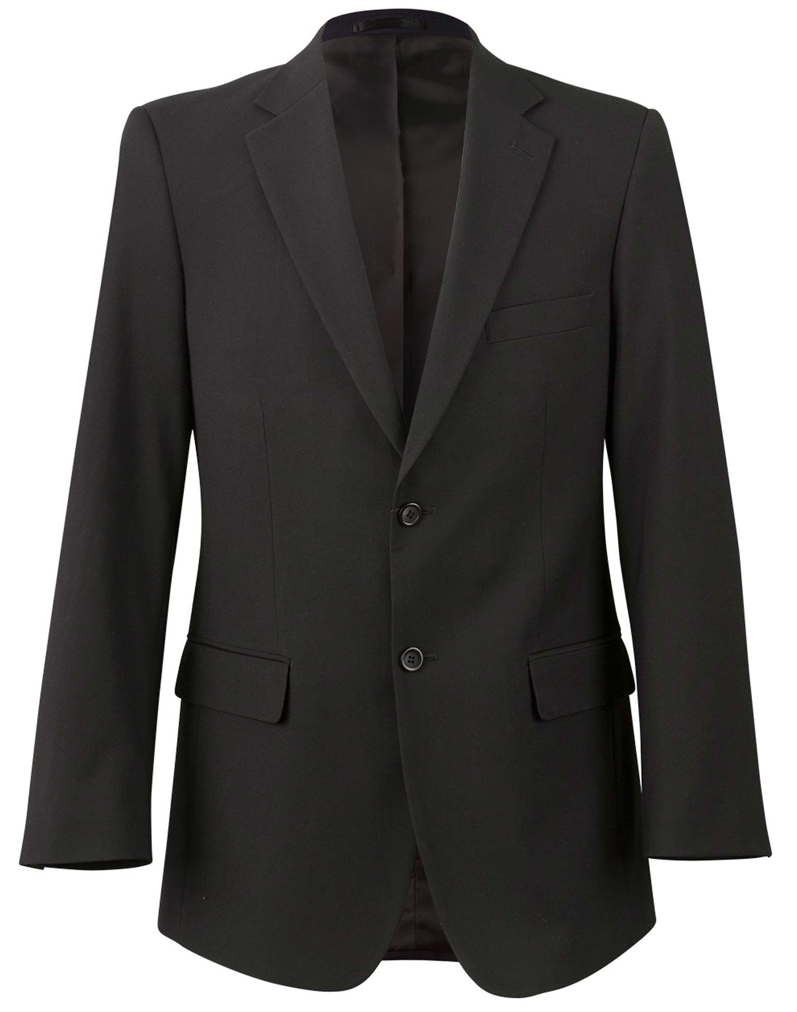 Men's Poly/Viscose Stretch Jacket - Black