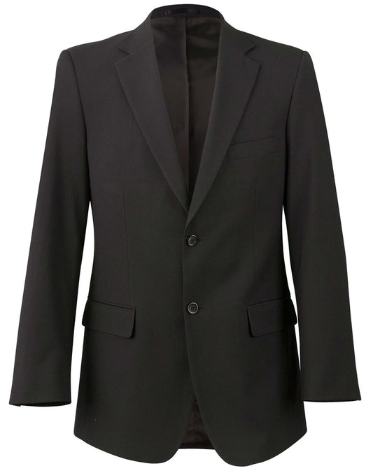 Men's Poly/Viscose Stretch Jacket - Black